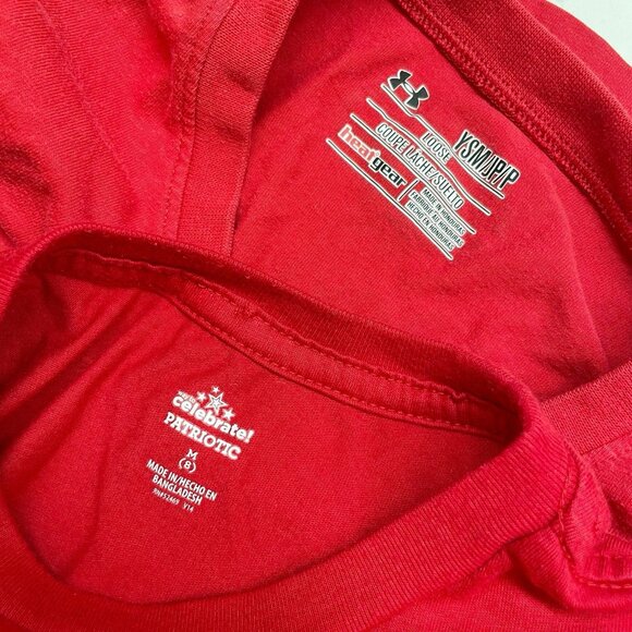 Home Of The Brave Tee Bundle Youth M (8) Under Armour Red Short Sleeve July 4th - Picture 7 of 7